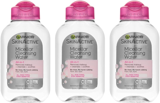 Garnier SkinActive Micellar Cleansing Water 3.4 fl oz Pack of 3