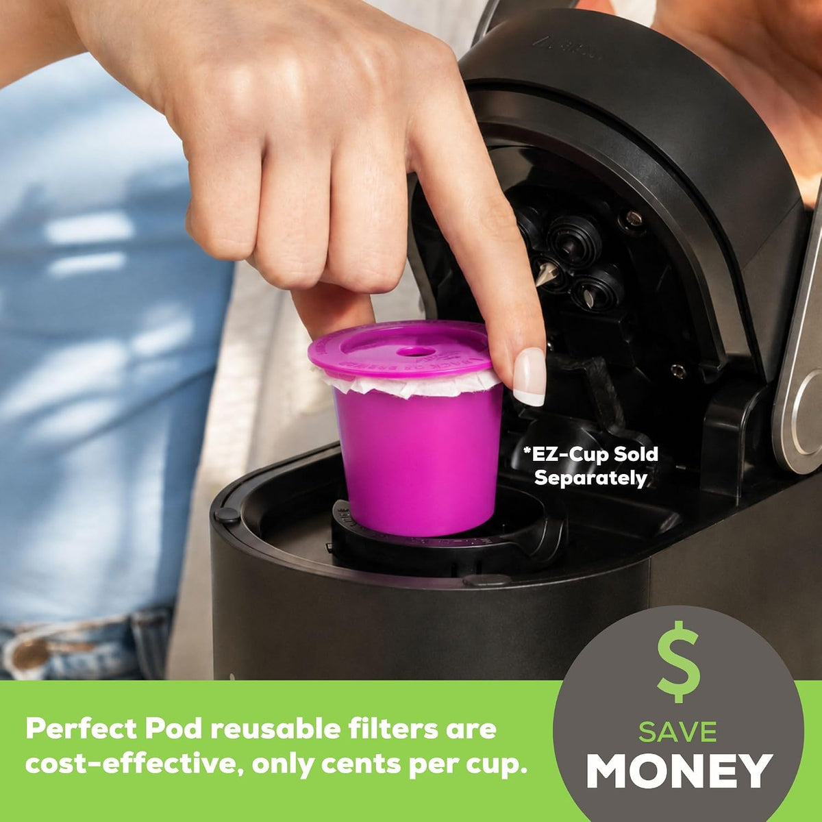 Perfect Pod EZ-Cup Paper Filters with Lid, 200 Count - view 4