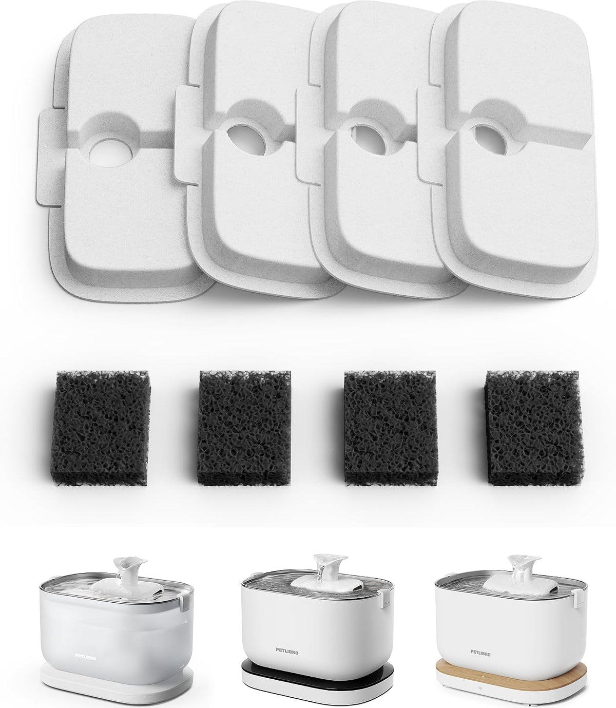 PETLIBRO 4 Pack Replacement Filters for Dockstream Cat Fountain