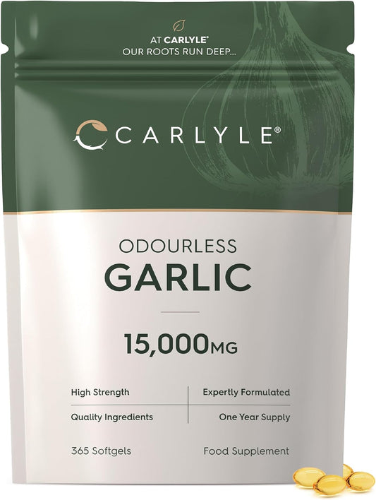Carlyle Odourless Garlic Capsules 15,000mg - 365 Count