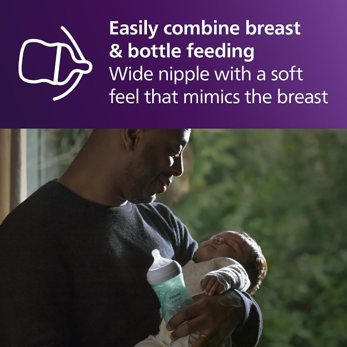 Philips Avent Natural Baby Bottles, Medium Flow, 9 oz (270 ml), 4-Pack - view 5