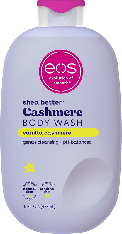 eos Shea Better Body Wash, Cashmere Vanilla, pH-Balanced Cream Gel, 400 ml