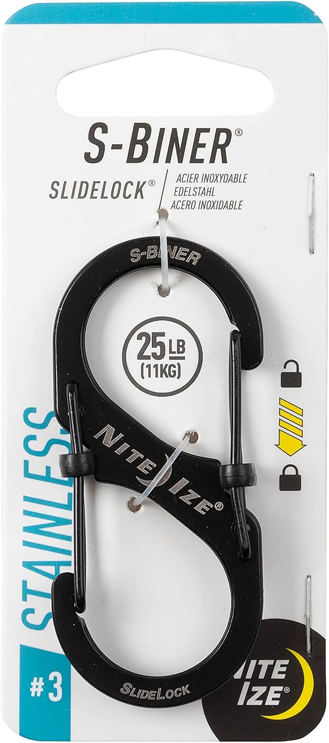 Nite Ize S-Biner SlideLock Dual Locking Carabiner, Size 3, Stainless Steel - view 2