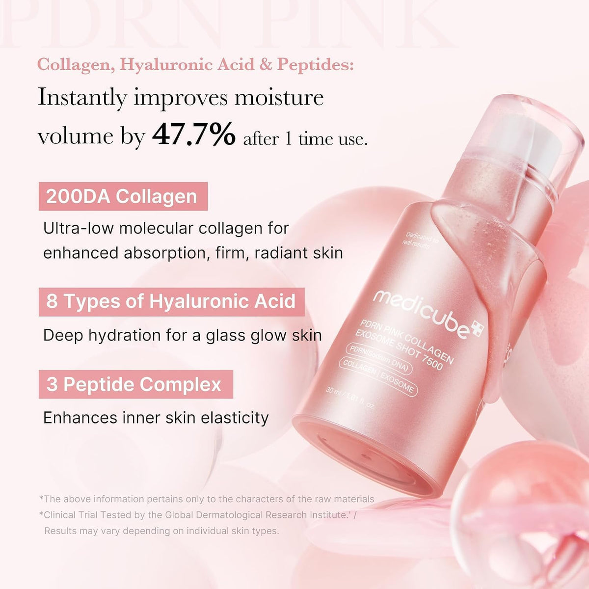 medicube Exosome Shot PDRN Pink Collagen 7,500 PPM Spicule Serum - view 3