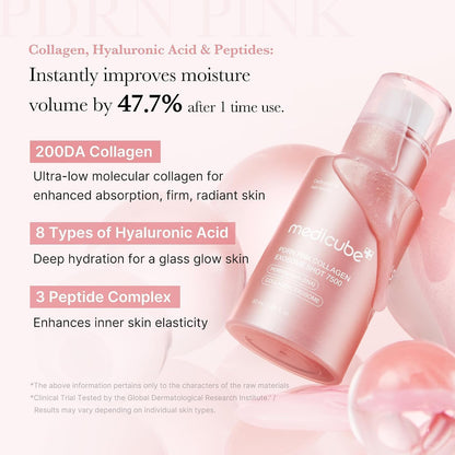 medicube Exosome Shot PDRN Pink Collagen 7,500 PPM Spicule Serum - view 3