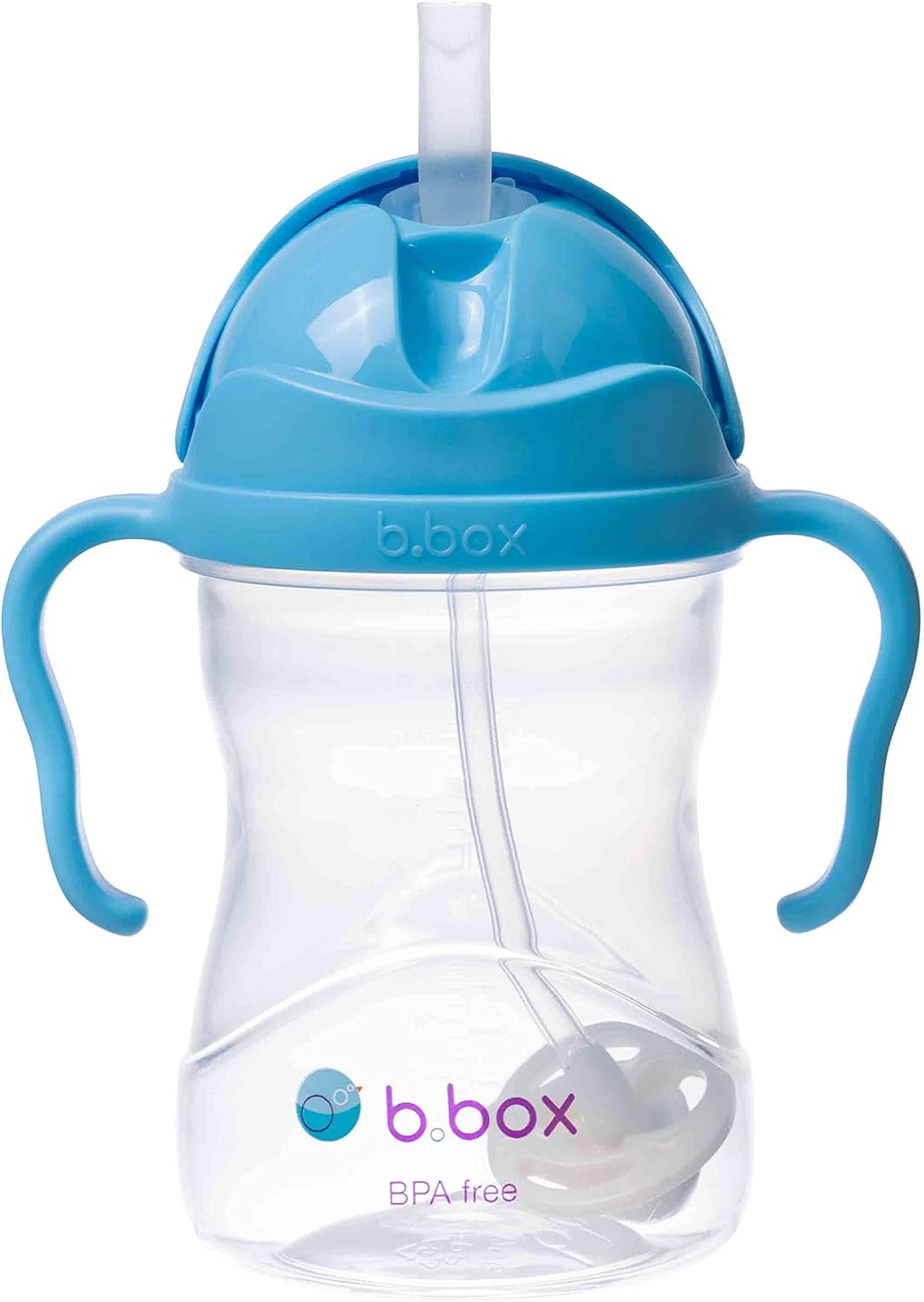 b.box Sippy Cup with Weighted Straw 240 ml (8 oz) Blueberry — product view