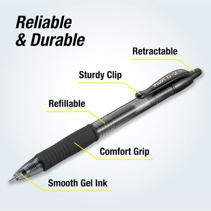 Pilot G2 Premium Gel Pens, Fine Point 0.7 mm, Black Ink, Pack of 12 - view 4