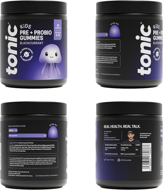 Tonic Health Kids Prebio & Probio Gummies Blackcurrant, 60 Count - view 2