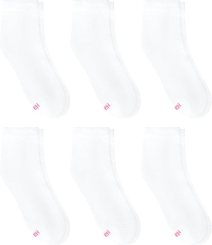 Hanes Ultimate Women's Ankle Athletic Socks, White, 6 Pairs, US Size 5-9 - view 4