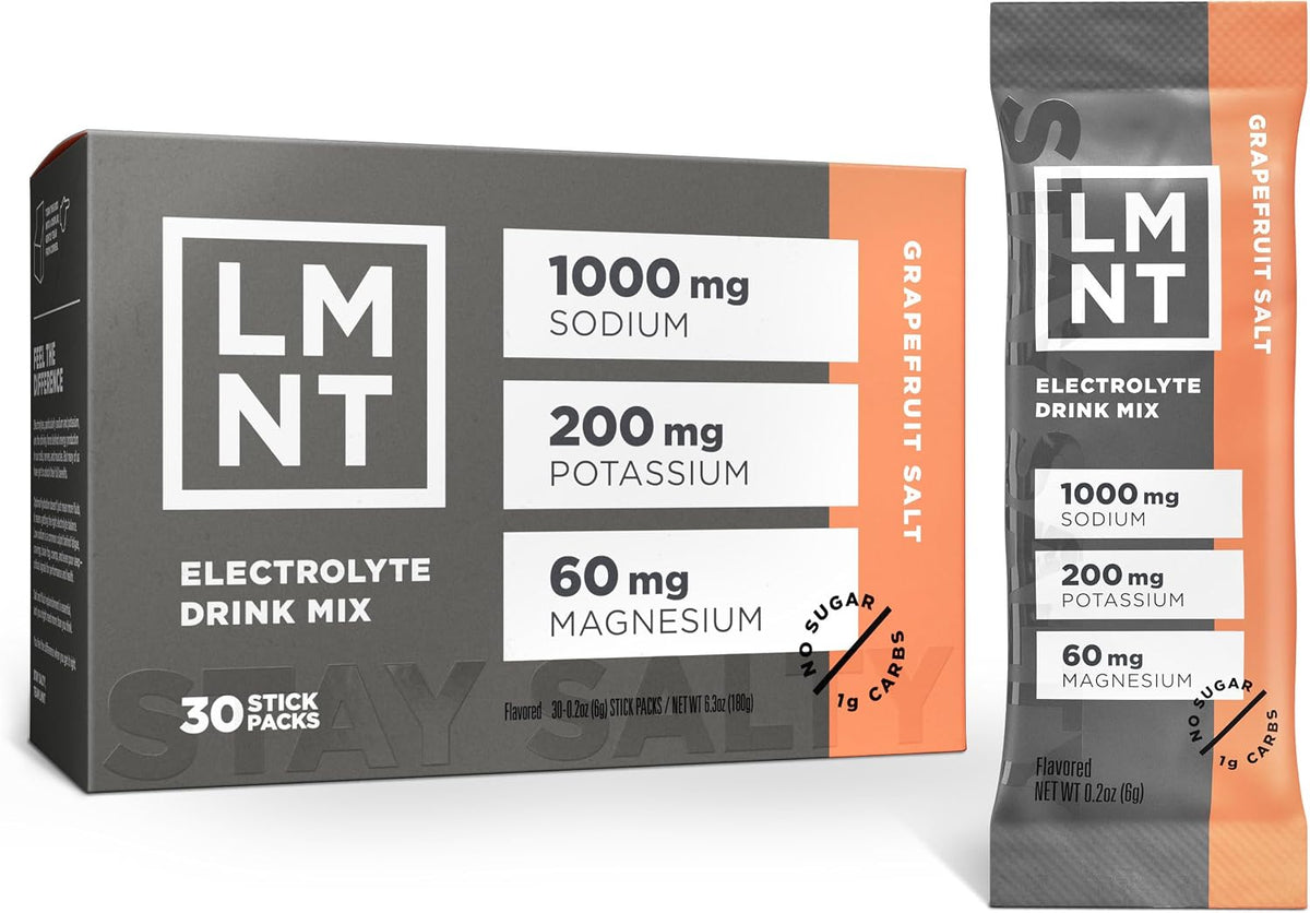 LMNT Zero Sugar Electrolyte Drink Mix Grapefruit Salt 30 Count — product view