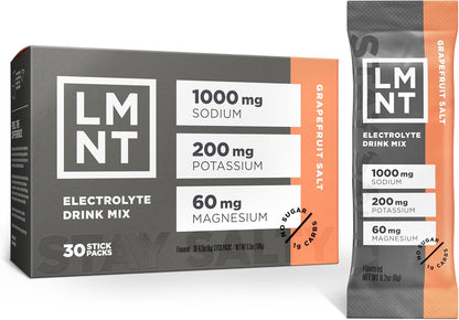 LMNT Zero Sugar Electrolyte Drink Mix Grapefruit Salt 30 Count