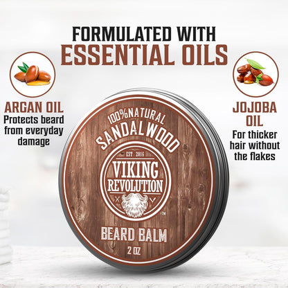 Viking Revolution Beard Balm, Sandalwood, 2 oz (56 g) - view 3