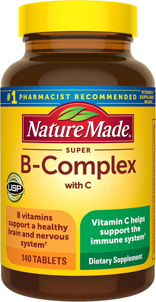 Nature Made Super B Complex with Vitamin C and Folic Acid, 140 Tablets