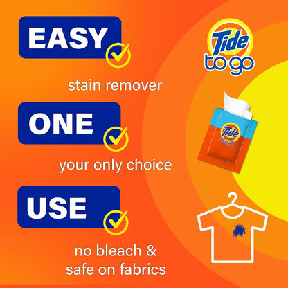 Tide To Go Instant Stain Remover Wipes, 10 Count, Pack of 2 - view 4