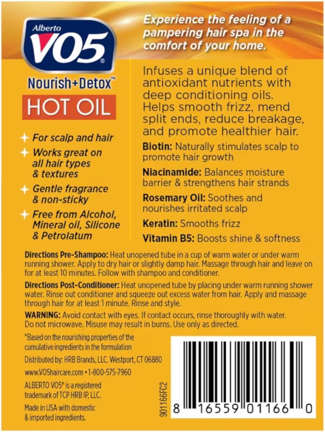 VO5 Moisturizing Hot Oil Treatment, 2 Tubes x 0.5 oz (14ml) - view 2