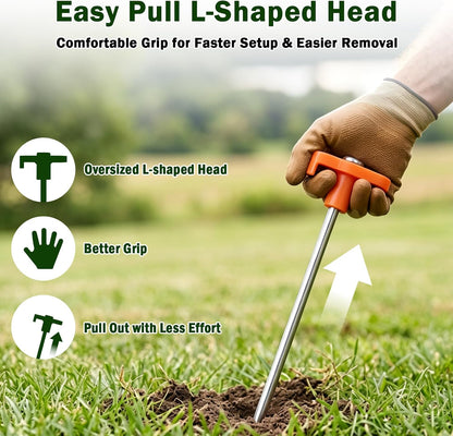 Feed Garden 7 Inch Galvanised Steel Tent Stakes, Pack of 10 - view 3