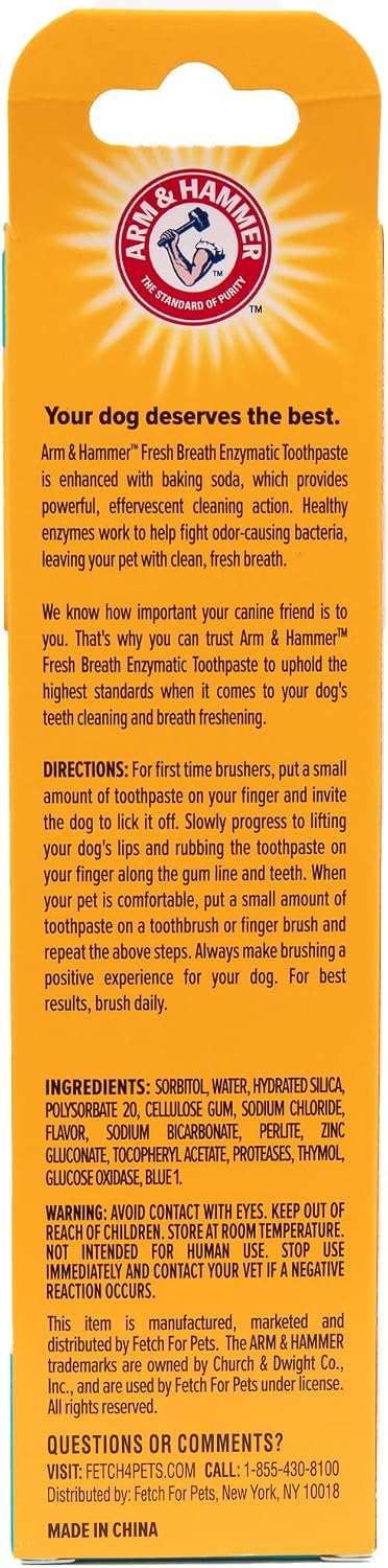 Arm & Hammer Fresh Breath Enzymatic Dog Toothpaste, Vanilla Ginger, 67.5 g - view 6