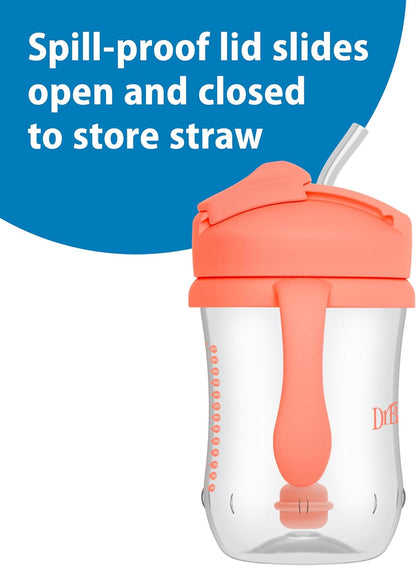 Dr. Brown's Baby's First Straw Cup - Coral, 9 oz (270 ml), 6 Months+ - view 4