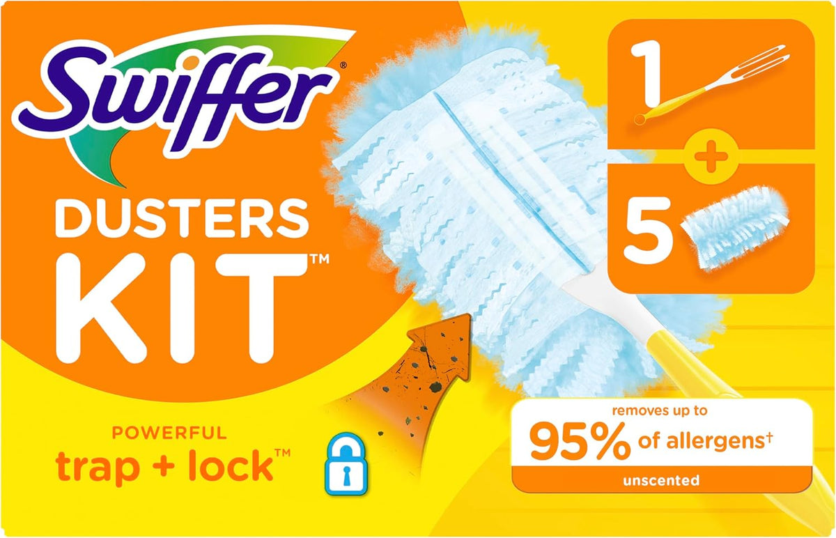 Swiffer Dusters Starter Kit, 1 Handle and 5 Dusters — product view