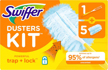 Swiffer Dusters Starter Kit, 1 Handle and 5 Dusters