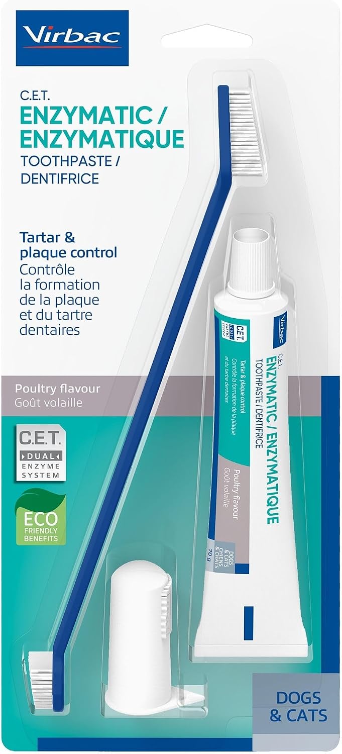 Virbac C.E.T. Oral Hygiene Kit for Dogs and Cats, Poultry Flavour — product view