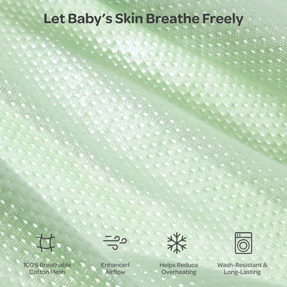 Momcozy Newborn Swaddle with Quiet Fastener, 0-3 Months, Sea Mist - view 2