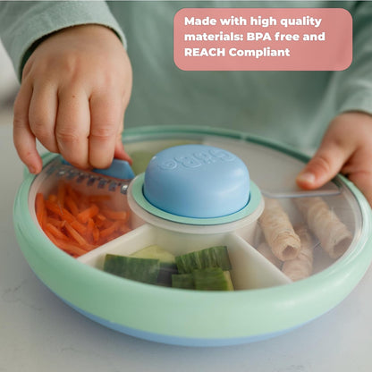 GoBe Kids Small Snack Spinner Slide, 4 Compartment Dispenser with Lid - view 3