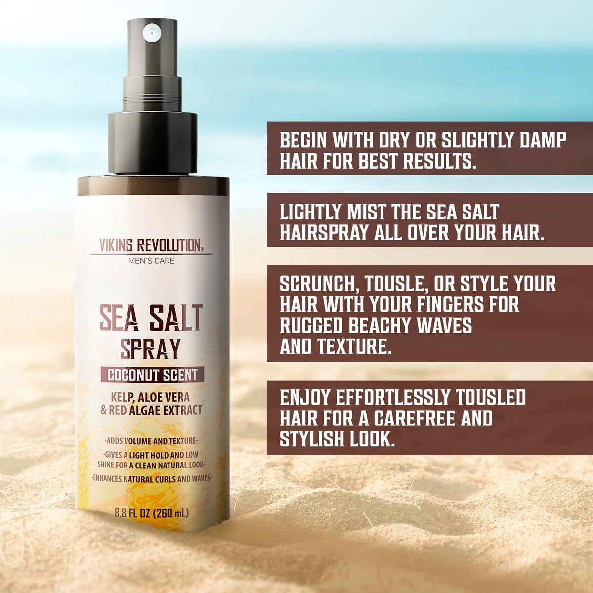 Viking Revolution Sea Salt Spray for Men Coconut Scent 260 ml (8.8 fl oz) — alternate product view