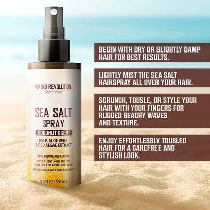 Viking Revolution Sea Salt Spray for Men Coconut Scent 8.8 fl oz - view 2