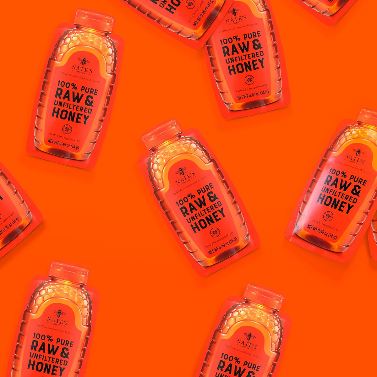 Nate's Honey Minis Raw Unfiltered Honey 20 x 0.49 oz Packets - view 4