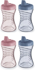 NUK First Choice Fun Grips Hard Spout Cup 2.0, 296 ml (10 fl oz), Pack of 4