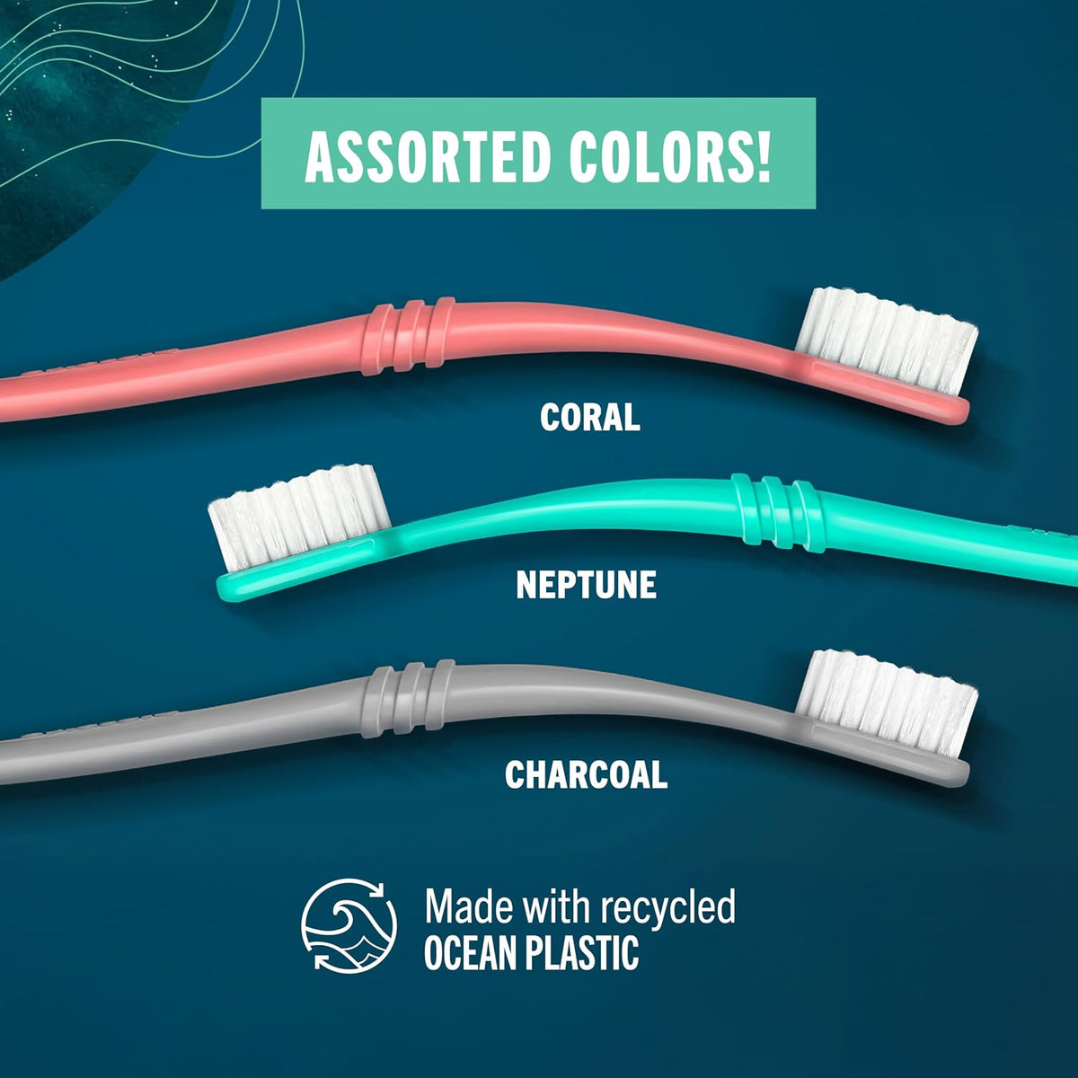 Preserve POPi Adult Toothbrush, Neptune Green, Soft - view 4