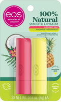 eos Shea Stick Lip Balm, Coconut Milk & Pineapple Passionfruit, 4 g (0.1 oz), Pack of 2