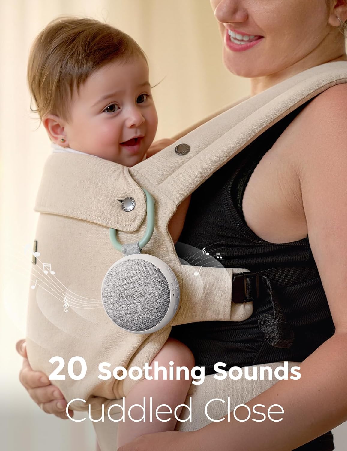 Momcozy Portable Baby Sound Machine with Night Light, 20 Sounds - view 3