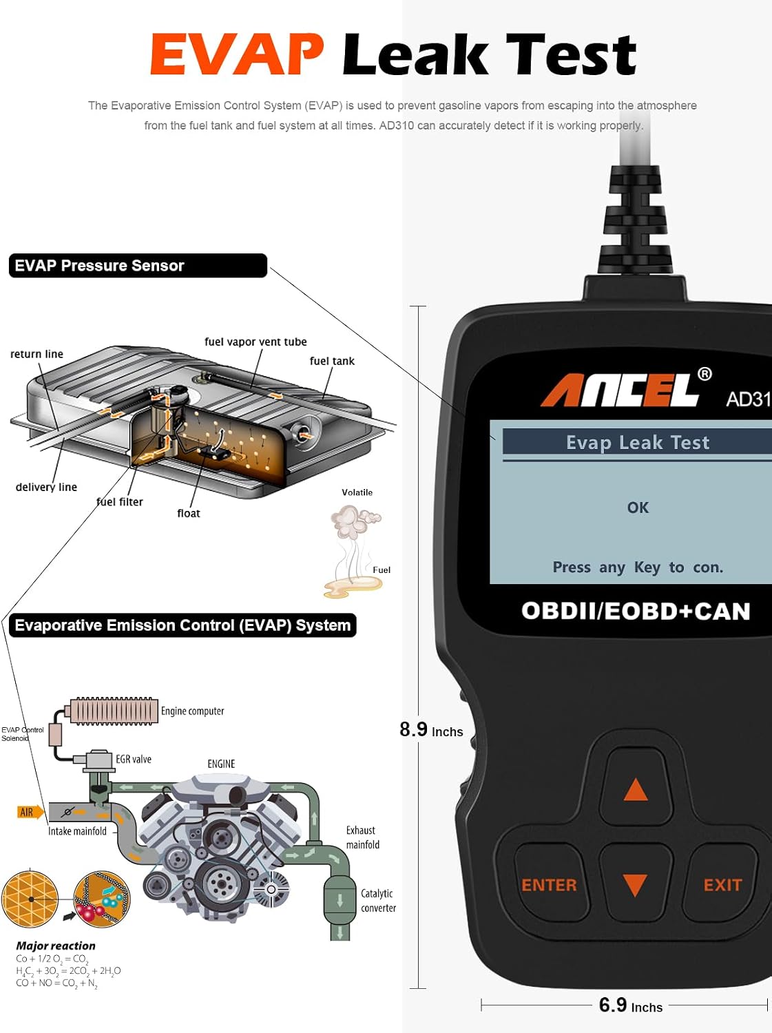 ANCEL AD310 Classic Enhanced Universal OBD II Scanner Code Reader - view 5