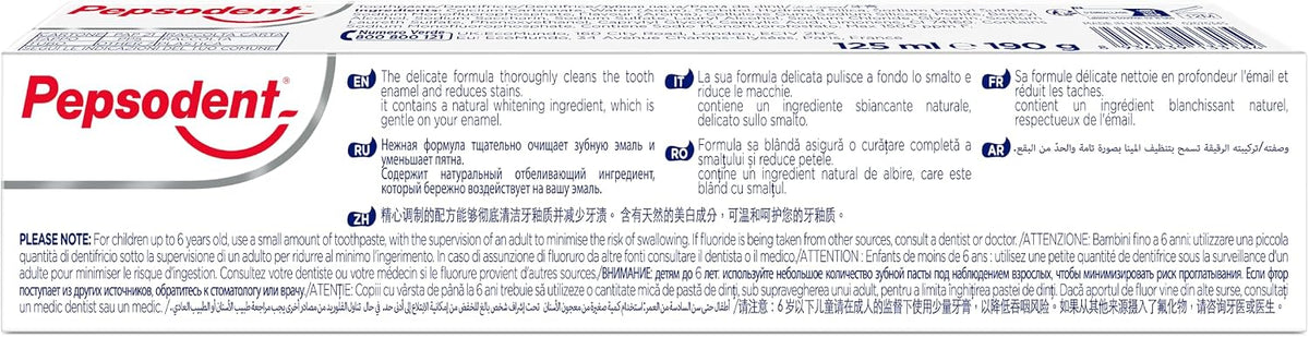 Pepsodent Natural Whitening Anti-Tartar Toothpaste, 6 x 125 ml - view 3