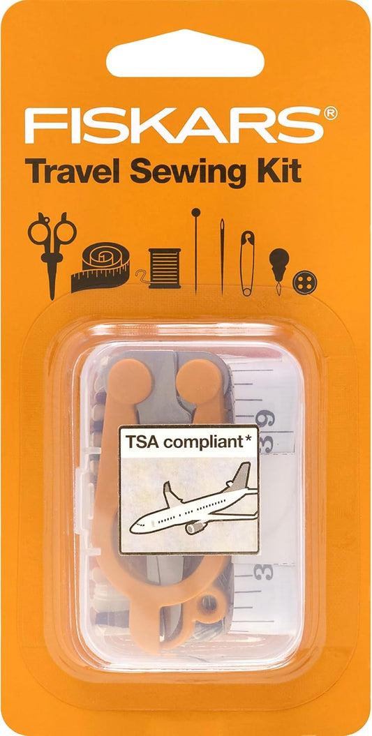 Fiskars 27-Piece Travel Sewing Kit with Case, Orange