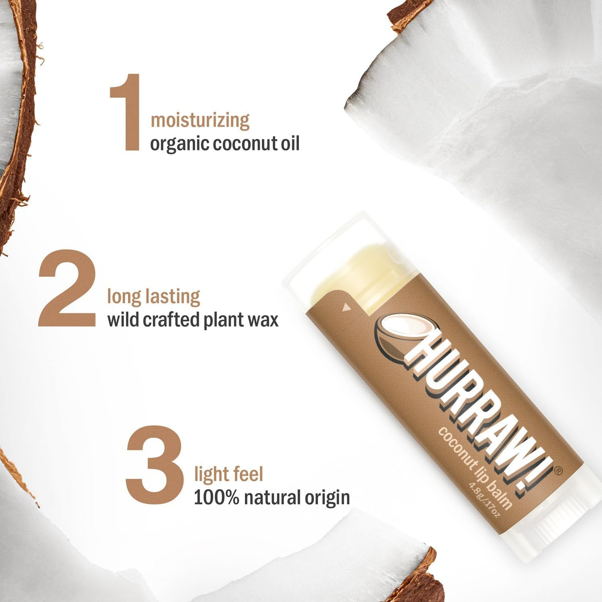 Hurraw! Coconut Lip Balm 4.8g - view 2