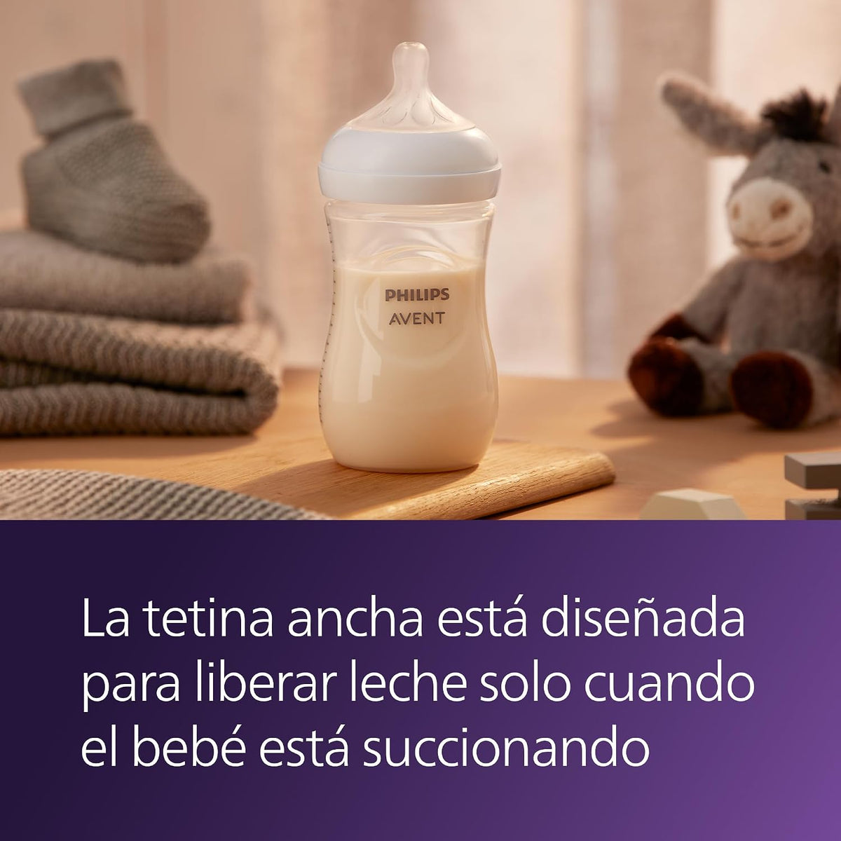 Philips Avent Natural Baby Bottles, Medium Flow, 9 oz (260 ml), 4 Pack - view 3