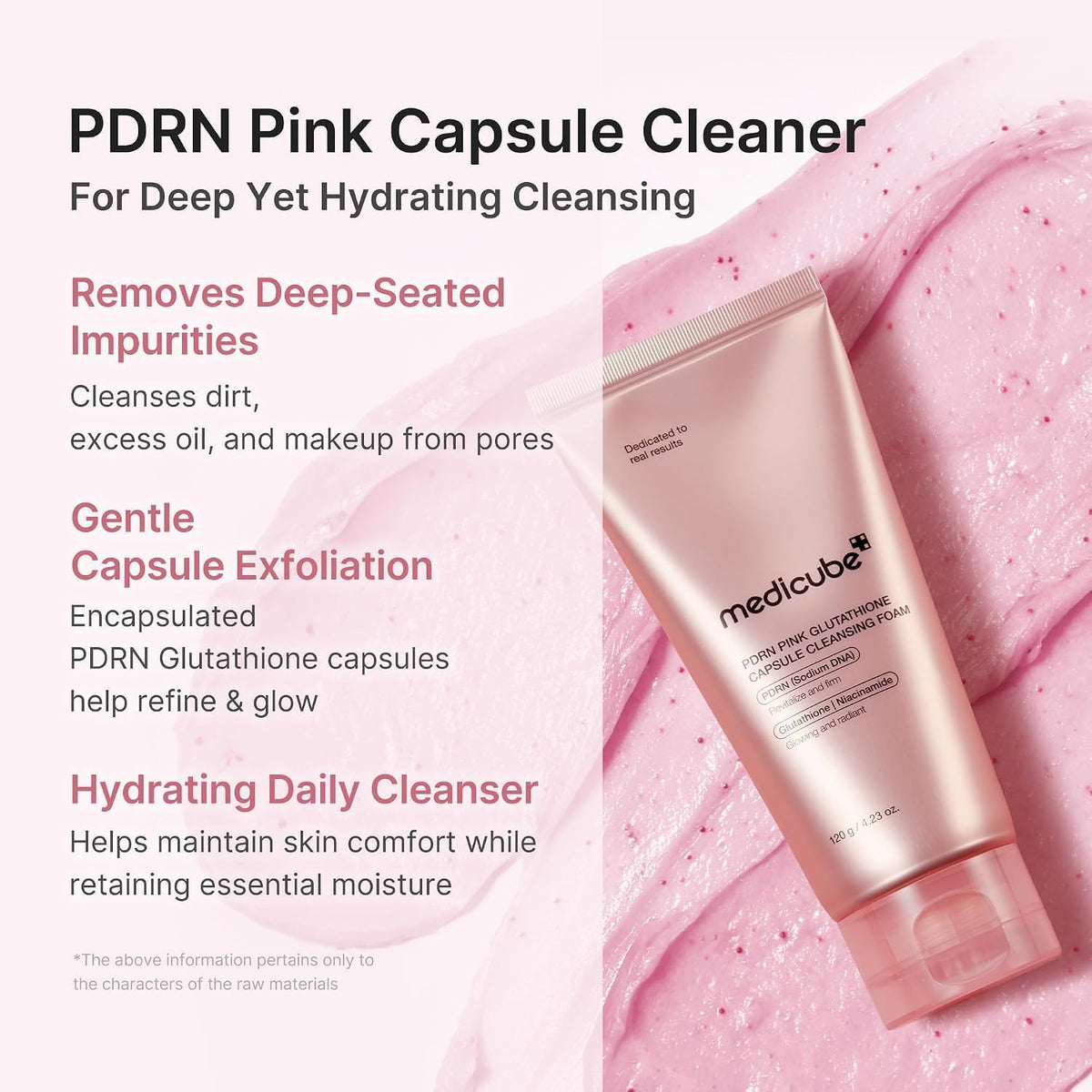 medicube PDRN Pink Glutathione Capsule Foam Cleanser 125 ml - view 3