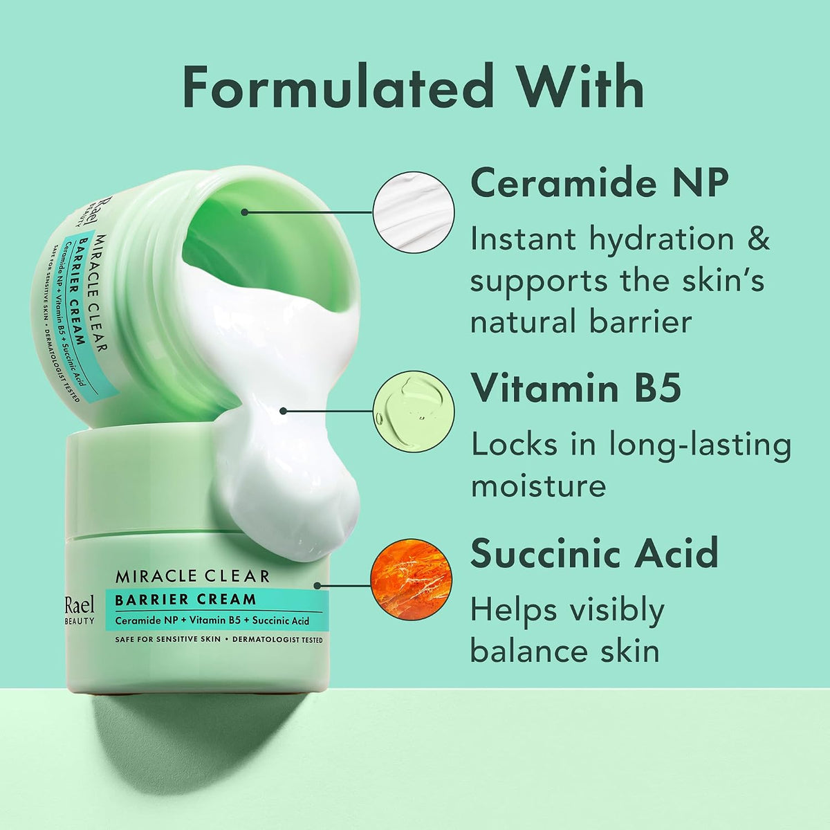 Rael Miracle Clear Barrier Face Cream with Ceramide NP & Vitamin B5, 53 ml - view 4