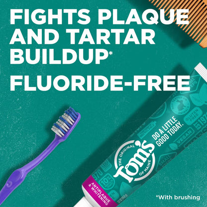 Tom's of Maine Fluoride-Free Antiplaque Whitening Toothpaste, Fennel, 5.5 oz x2 - view 3
