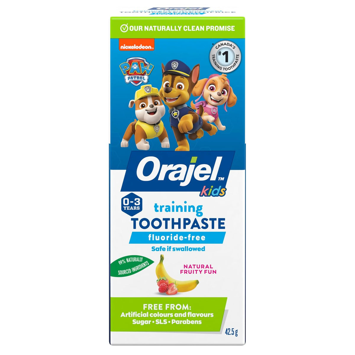 Orajel PAW Patrol Fluoride-Free Training Toothpaste, 1.5 oz
