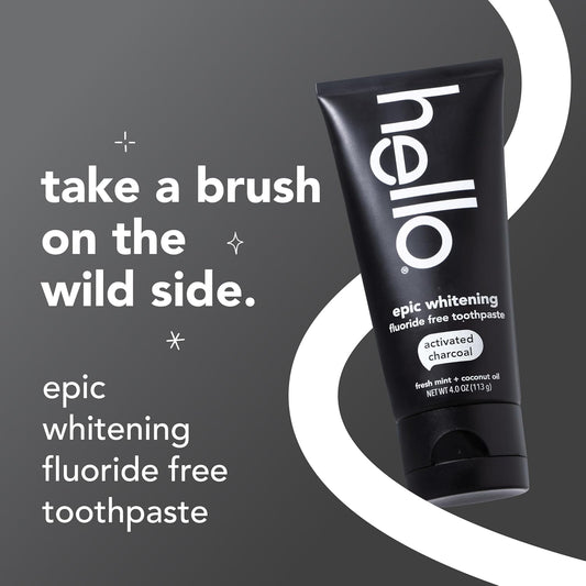hello Epic Whitening Activated Charcoal Toothpaste, 4 oz - view 2