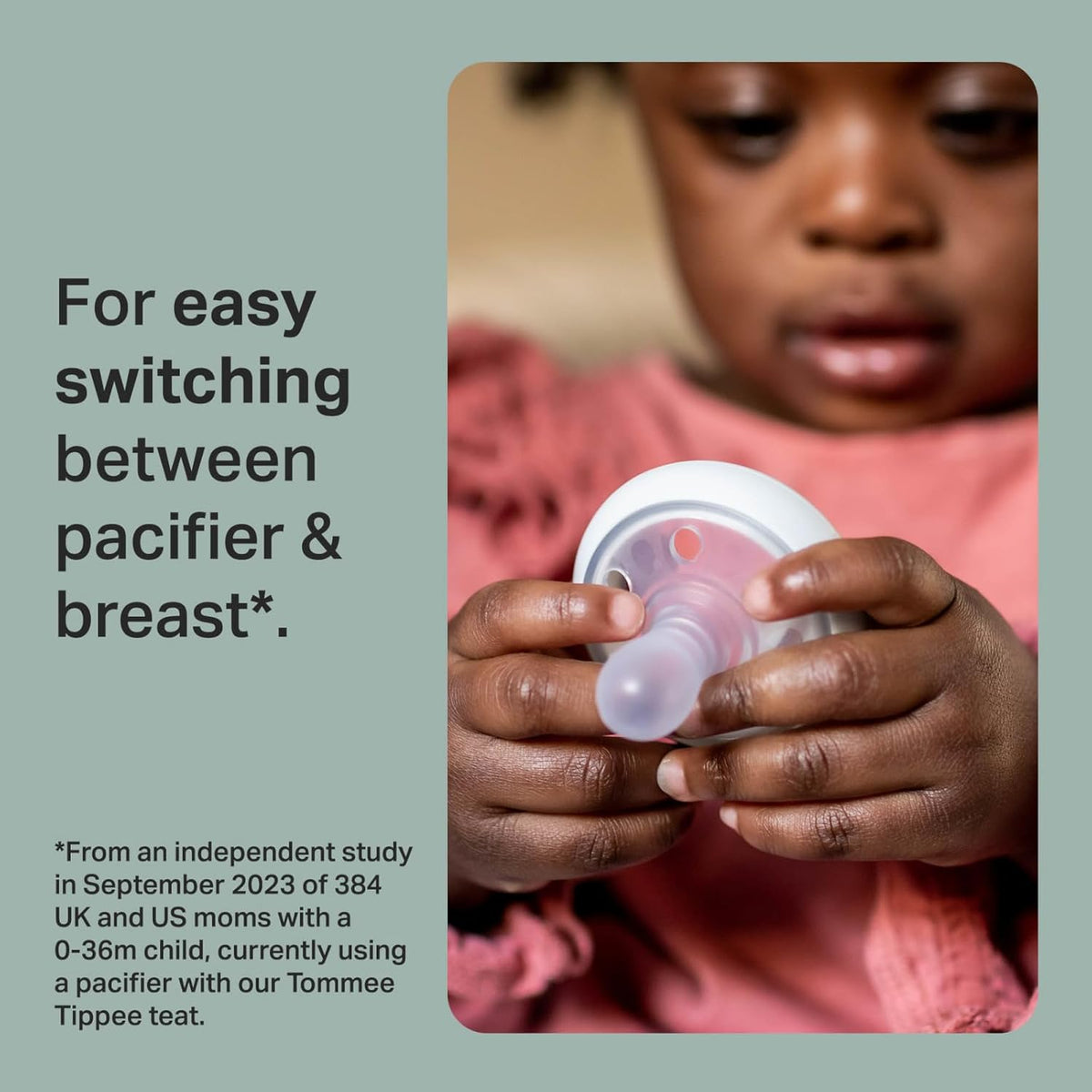 Tommee Tippee Breast-Like Dummies, 0-6 Months, Pack of 4, Pastel/Blue/Black - view 2