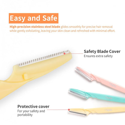 Tinkle Dermaplaning Razors with Safety Cover, 12 Count (4 Packs of 3) - view 3