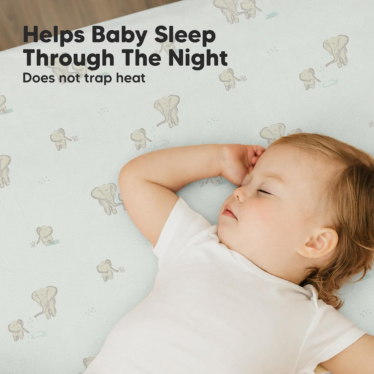 KeaBabies Mini Cot Sheets, Fitted, 38 x 26 Inch, Pack of 2, Elly - view 5