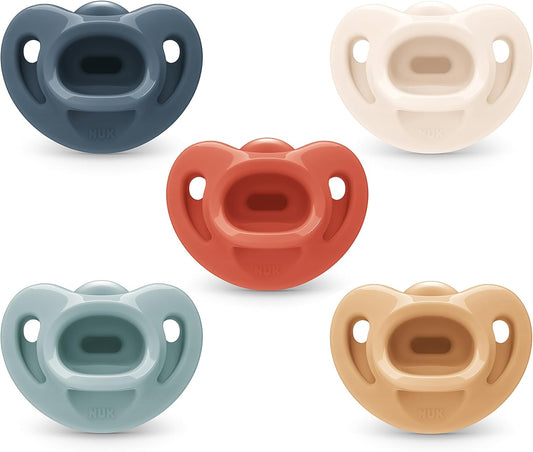 NUK Comfy Orthodontic Dummies - 0-6 Months, Timeless Collection, 5 Pack