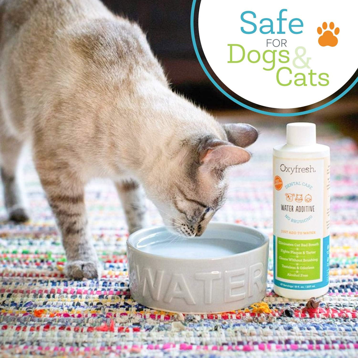 Oxyfresh Premium Pet Dental Care Water Additive for Cats and Dogs, No Brushing - view 3