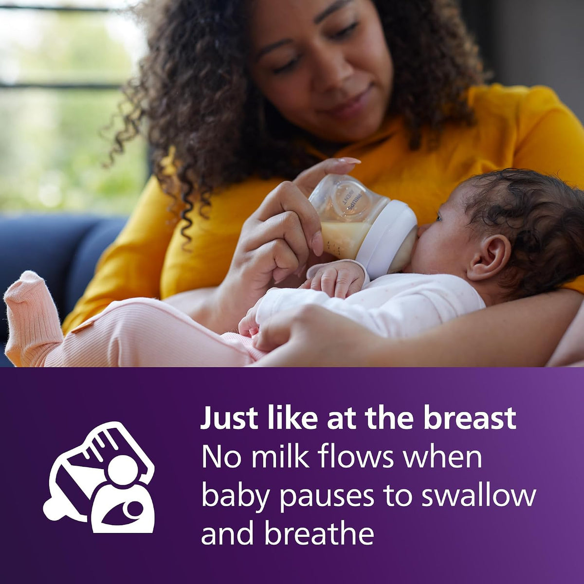 Philips Avent Natural Baby Bottles, Slow Flow, 4 oz (120 ml), Pack of 2 - view 4